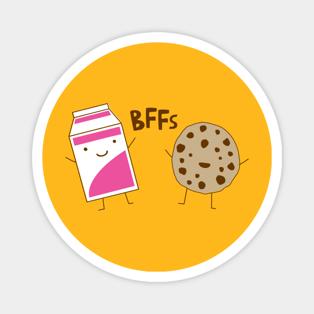 Bffs Milk and Cookie Magnet by toddgoldmanart